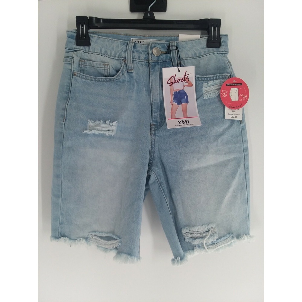 YMI Dream Collection Denim Shorts Size 1 (Junior) New with Tags